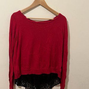 TORRID | Women's Cashmere Blend Sweater Red Black Size 14/16